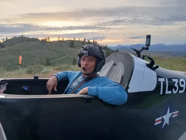 Pivotal pilot Tim Lum smiles from the flight deck of his aircraft in Washington after another successful flight.